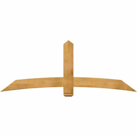 Ekena Millwork Bellingham Rough Sawn Timber Gable Bracket, Western Red Cedar, 84"W x 31"H x 2"D x 6"F, 9/12 Pitch GBW084X31X0206BEL00RWR